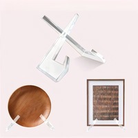 Présentoir Moderne en Plastique Transparent Poli pour Œuvres d'Art, Gâteaux, Chevalets, Livres de Recettes, Disques - Acrylique Résistant à l'Eau