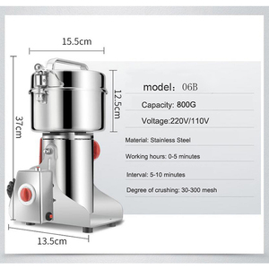 2500g/800g thảo mộc hạt cà phê máy xay hạt gia vị nhà máy lúa mì trộn Máy xay thực phẩm khô - Product Image 4