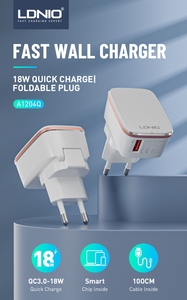 Caricatore da tavolo USB da viaggio LDNIO A1204Q con una porta di ricarica rapida QC3.0 per <span class=keywords><strong>cellulari</strong></span> Xiaomi/Huawei/<span class=keywords><strong>Vivo</strong></span> - Product Image 3