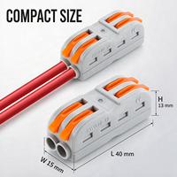 Connecteur de câblage rapide UL à enfichement, mini-borne de raccordement rapide pour boîte de jonction, circuit d'éclairage et projets de câblage électrique