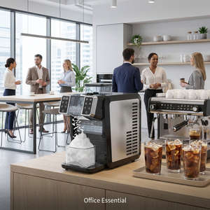 Machine à glaçons de comptoir 2-en-1 pour smoothies <span class=keywords><strong>et</strong></span> glace pilée, compresseur silencieux, refroidissement 150W, faible consommation d'énergie, usage domestique <span class=keywords><strong>et</strong></span> hôtelier - Product Image 1