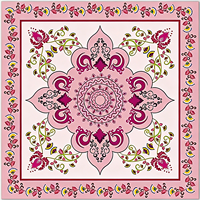 Tapis de jeu de Mahjong américain à motif mandala violet bohème, tapis de jeu carré antidérapant et insonorisant pour jeux de table