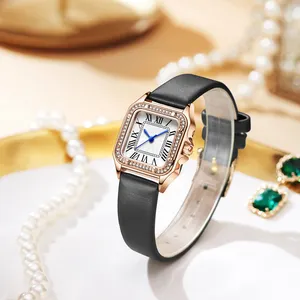 Relógios de pulso femininos com pulseira de couro Relojes de Mujer