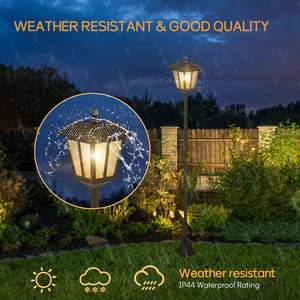 Bahçe lambası W LED IP65 ile Solar 120, giriş kapısı sütunları ve emlak aydınlatması için derecelendirildi - Product Image 5