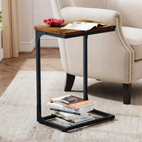 Table d'appoint convertible en forme de C de taille personnalisable, table basse multifonctionnelle, table d'appoint à montage simple pour salon et chevet