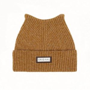 Wholesale in Stock High Quality Wool <b>Winter</b> Thickened Warm Cute Cat Ear Women Knitted Beanies Square Beanie <b>Hat</b> - Product Image 5