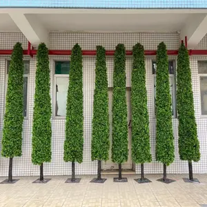 Grands arbres artificiels en plein air cyprès evergreen protection UV arbres personnalisés arbre décoratif en plastique fournitures de jardin