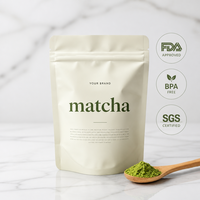 EcoPack Staande Zipper Pouch Mylar Aluminiumfolie Voedselveilige Matte Zak voor Matcha Proteïne Koffiepoeder Groothandel OEM ODM