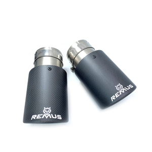 Tuyau d'échappement universel de voiture de course, embout <span class=keywords><strong>silencieux</strong></span> <span class=keywords><strong>Remus</strong></span> en fibre de carbone mat - Product Image 2