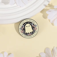 Épinglette en émail « Vivre la vie de vos rêves, un cauchemar à la fois », broche fantôme mignonne, badge de revers, bijou d'Halloween, cadeau pour amis