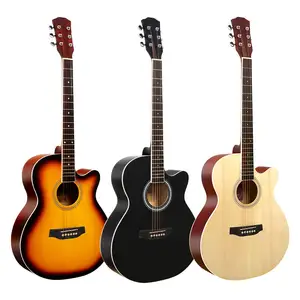 工場高品質ギター40インチバスウッドギター弦アンプ付きアコースティックギター