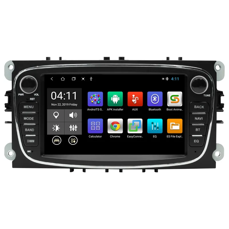 7 "DSP Android 12 support Carplay DAB + navigation gps de voiture sans lecteur dvd pour FORD Mondeo Focus s-max c-max