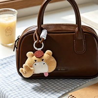 Porte-clés en peluche magnétique à geste gestuel, mini poupée mignonne, breloque de sac, cadeau d'anniversaire pour meilleur ami, pendentif en peluche personnalisé en gros