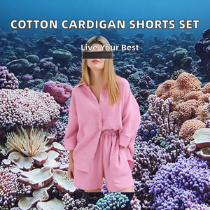 Women's Pink <b>Linen</b> Two-Piece <b>Set</b> Loose Fit Turn-Down Collar Shirt & Above Knee Shorts Casual Spring Summer Breathable Woven - Product Image 2