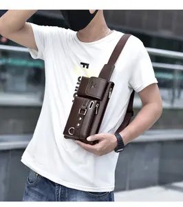 Waist Bag Custom Logo Multifunctional Outdoor Travel PU Shoulder Messenger Riding Waist Bag Fanny Pack