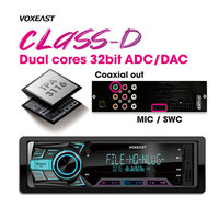 Lecteur MP3 de voiture encastrable 4*80W classe D, autoradio Bluetooth FM USB AUX TF Card, stéréo numérique LED