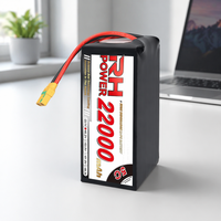 Baterai Semi Solid State 210Wh/KG 12S 46.2V 22000mAh 22Ah 10C Kepadatan Tinggi untuk Drone Industri Paket Baterai Lithium HV