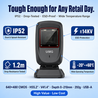 Scanner de codes QR de bureau fiable FS30 1D 2D IP52 USB pour terminal de point de vente de petit supermarché