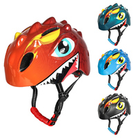 Casque de sécurité pour enfants, motif dinosaure, réglable, demi-casque pour vélo d'équilibre, vélo, roller, garçons et filles