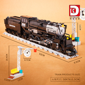 Deke 80014 <span class=keywords><strong>Bigboy</strong></span> Steam Train modelo de juguete pequeño ensamblaje de bloques de construcción de partículas regalo de plástico para juguete temático de coche - Product Image 5