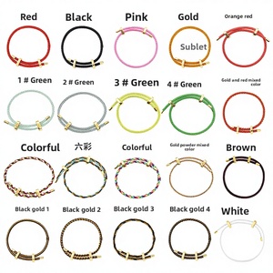 <span class=keywords><strong>Bracelet</strong></span> unisexe tressé de style chinois moderne avec boucle en forme de huit dorée <span class=keywords><strong>et</strong></span> cordon <span class=keywords><strong>rouge</strong></span>, par Jinyuan - Product Image 4