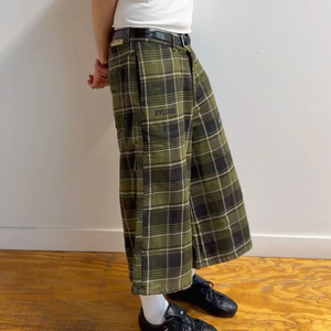 Custom De Hombre 14 Oz Denim Pants Plaid Printed Baggy <b>Jean</b> Denim Shorts High Quality <b>3</b>/<b>4</b> Capris Long Shorts Manufacturer - Product Image 4