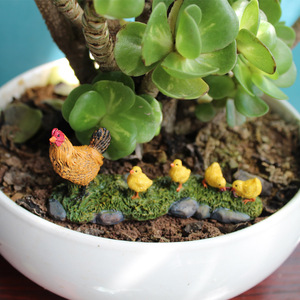 Miniatura Musgo Paisaje Mini Granja Pollo Figuritas Miniatura Gallo <span class=keywords><strong>Gallina</strong></span> y <span class=keywords><strong>Pollito</strong></span> Figuras - Product Image 3