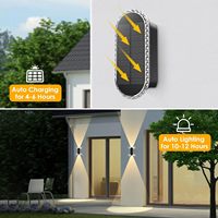 Lampe LED Solaire Extérieure pour Clôture et Mur 3000/4000/6000K 3 Modes Étanche IP65 Économe en Énergie avec Détecteur de Mouvement à Distance pour Jardin