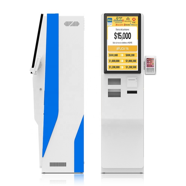 USW 23.6 Inch Touch Screen Floor Standing Cryptocurrency Exchange Cash Deposit Machine Btc Digital Bank ATM Self Service SDK