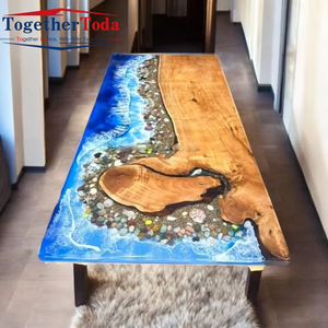 Table en résine personnalisée de style luxueux et élégant pour salle à manger, haute transparence, protection de l'environnement, vente en gros - Product Image 2
