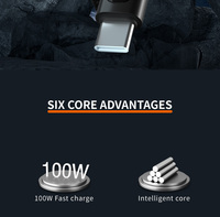 Intelligentes LED-Display, Nylon-Geflecht, 5A 100W PD 3.1 PPS Schnelllade- und Datenkabel mit E-Marker, USB Typ-C auf C Schnellladung
