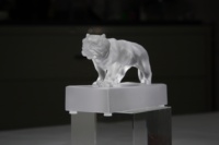 Collection d'art en verre cristal d'animaux faits à la main, cadeaux d'affaires, artisanat Feng Shui, statue de tigre, procédé de la cire perdue, ArtFamily Jiangsu