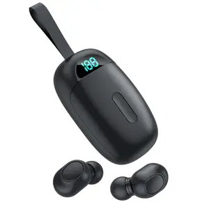 Fabrikant Js25 Mini Draadloze Oordopjes Bluetooth In-Ear Hoofdtelefoon Digitaal Display Mini Tws Bt Draadloze Oortelefoon