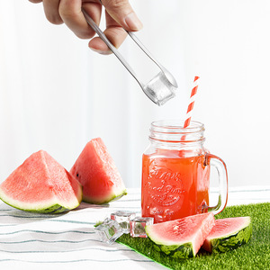 Stainless Steel Ice Tongs For Coffee Sugar Cube Serving Bar Kitchen Use - Product Image 2