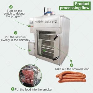 Four à fumage entièrement automatique compact et économique pour le poisson (poisson-chat, anchois) et la viande, à énergie solaire - Product Image 5