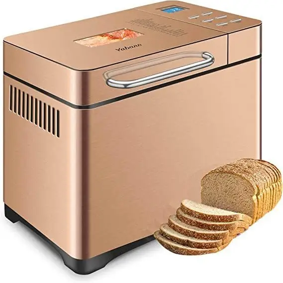Выпекайте без забот, 710 Вт, конструкция из нержавеющей стали, автоматическая машина для выпечки хлеба идеально подходит для кухни.