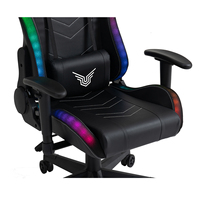 Stuhl – chaise de jeu d'ordinateur en cuir PU avec éclairage Led, fauteuil de jeu avec Massage