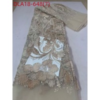 Prix de gros luxe paillettes perles perles lourdes dentelle pour robes de mariée africaines Offre Spéciale brodé perlé dentelle tissu