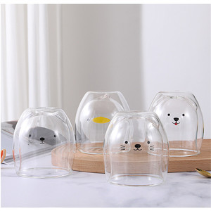 Tazza in Vetro a Doppia Parete con Design a Orecchie di Gatto, Resistente al Calore, per Caffè e Tè, Idea Regalo per <span class=keywords><strong>Casa</strong></span> e Ufficio - Product Image 3