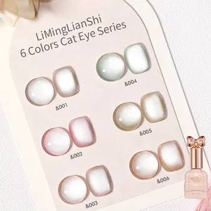 ANNIES 10ml 6 Colors Glass Beads Cat Eye Effect For Nails Cat Eye Nails Moon Cateyes Gel