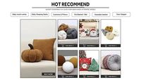 Luxus verdickte runde Samt Plissee Kissen grenz überschreitende Home Decoration Sitz Rückenlehne für Stuhl oder Futon
