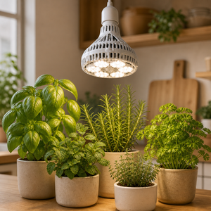 Lampe de culture LED Br30 36W légère en termes de taille et de poids. La corde de suspension a une faible capacité de charge et est facile à déplacer. - Product Image 1