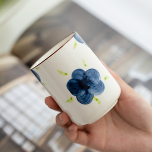 Tasses en céramique faites à la main, design floral, style oriental, ensemble cadeau pour la maison - Product Image 3