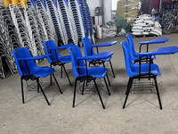 Chaise de formation ergonomique empilable avec tablette d'écriture, siège en PP, capacité de 600 lb, pour salles de classe et amphithéâtres scolaires