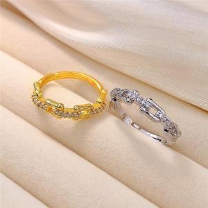 Anello con catena intrecciata, gioiello di design alla moda per l'uso quotidiano da donna - Product Image 6