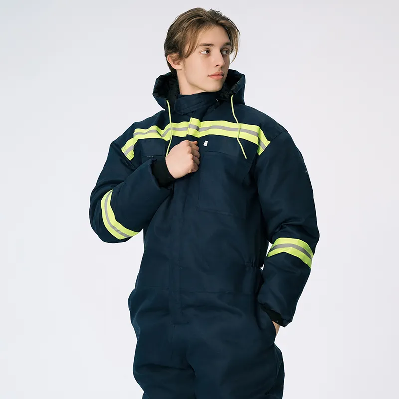 Men's One-Piece Cold Clothing Jacket -18 Celsius Ultra-Low Temperature Labor Protection for Outdoor Work