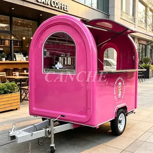 Remolque de Comida Redondo Canche Mini de 2.2m, Carrito de Comida Móvil para Helados, Palomitas y Catering - Product Image 1