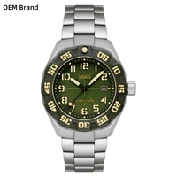 Usine personnalisé de haute qualité en acier inoxydable plongée mécanique montre pour hommes SII NH35 mouvement automatique montres super lumineuses