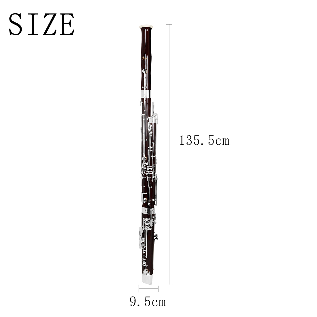 SLADE Maple Wood C Tone Bassoon in Red or Black - Professional