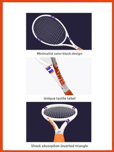 Raquette de tennis professionnelle en fibre de carbone POWER2.0 personnalisée |   Raquette de tennis légère et durable en une seule pièce pour un jeu compétitif - Product Image 5